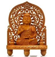 Craftvatika''s 10 Hand Carved Wood Buddha Statue Large Craftvatika''s 10 Hand Carved Wood Buddha Statue Large