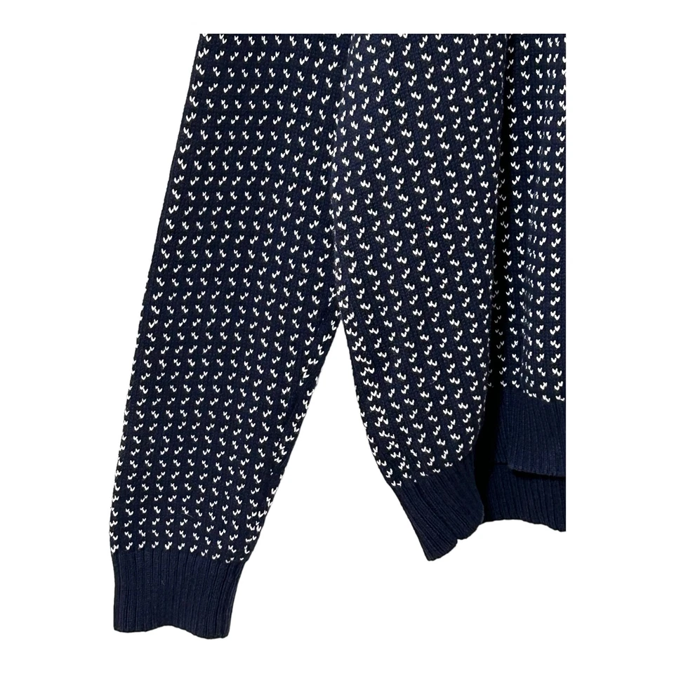 Suéter de punto nórdico Merona Fair Isle para hombre 2XL azul agua crema pulóver de algodón Foto 3 de 4