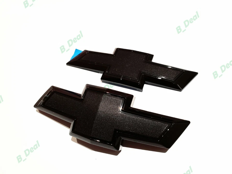 Rejilla delantera puerta trasera emblemas pajarita negro brillante Chevrolet Camaro 2016-2022 Foto 4 de 4