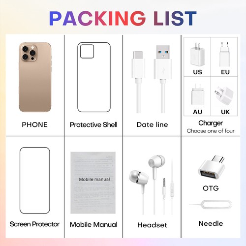 2024 NEW i16 Pro Max 6+64GB Unlocked 4G Dual SIM Android Smartphone Mobile Phone - Picture 22 of 26