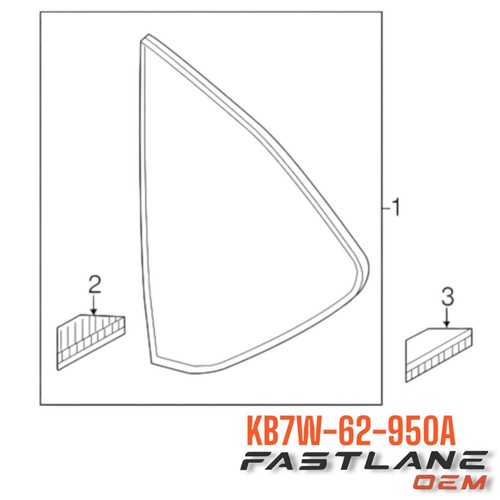 2017-2024 MAZDA CX-5 REAR RIGHT SIDE QUARTER GLASS NEW OEM KB7W-62-950A - Bild 3 von 8