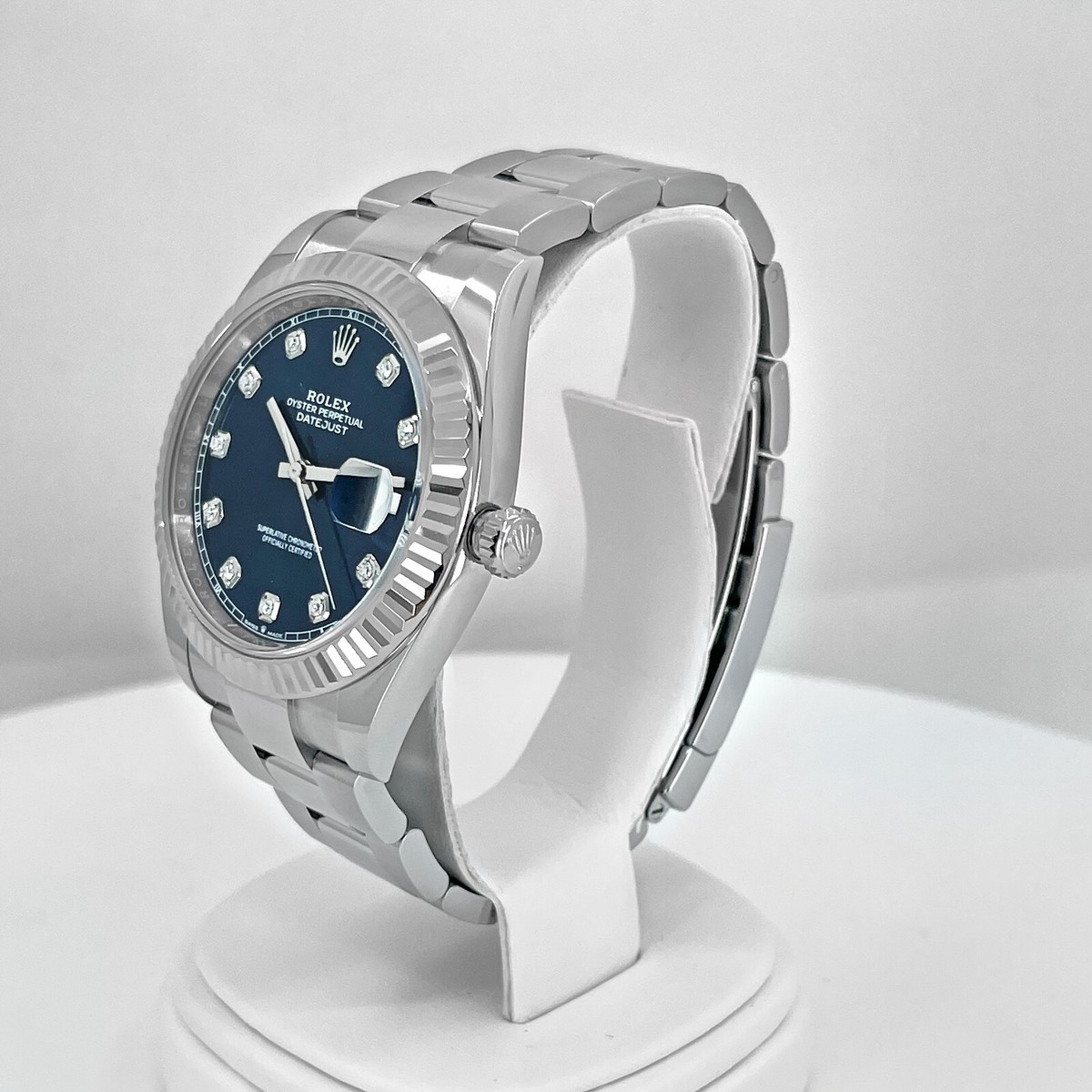 Rolex Datejust 41, Blue Diamond Dial, Oyster, Ref# 126334
