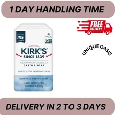 Kirk's Original Fresh Scent Gentle Castile Soap 4 Ct Pack