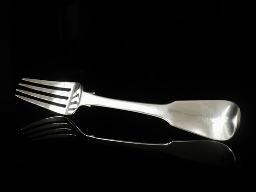 Scottish Provincial Silver Table Dinner Fork, James Erskine Aberdeen c.1800 - Picture 12 of 12