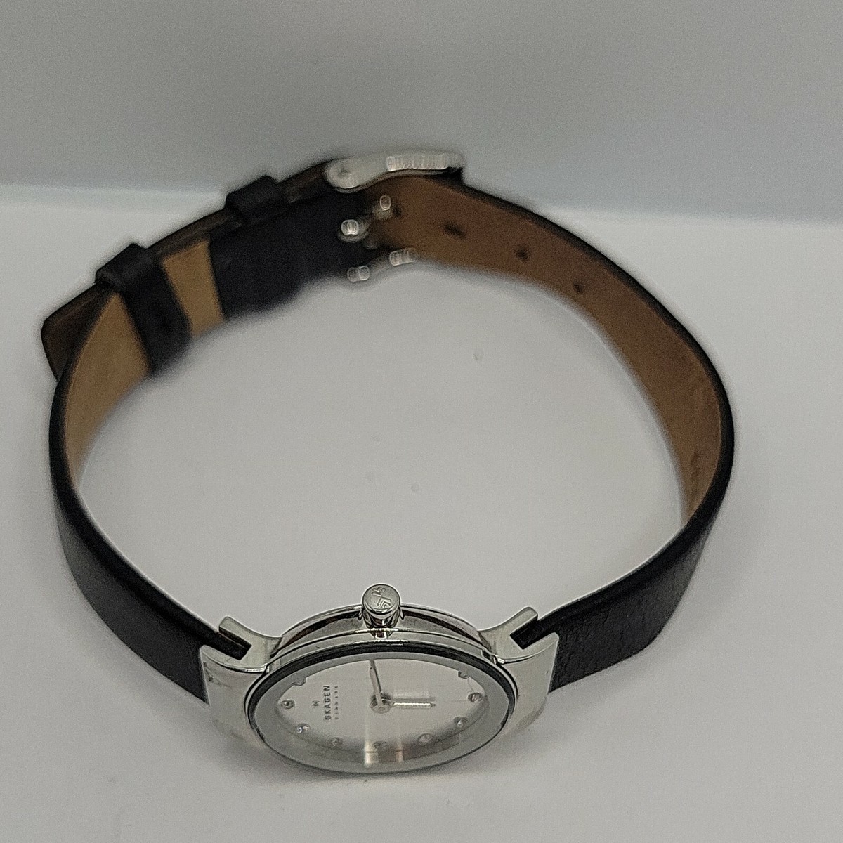 Skagen Steel 358XSSLBC Womens Black Leather Analog Dial Quartz Wrist Watch AM751 Set of 2 Vintage Danish SKAGEN Women main image 4
