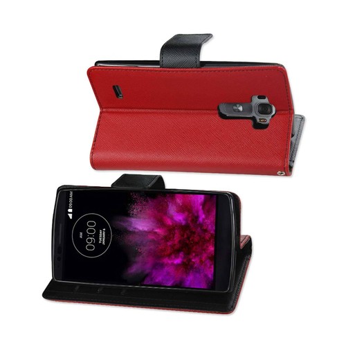 Reiko LG G Flex 2 3-in-1 Wallet Case in Red | MaxStrata - Picture 2 of 4