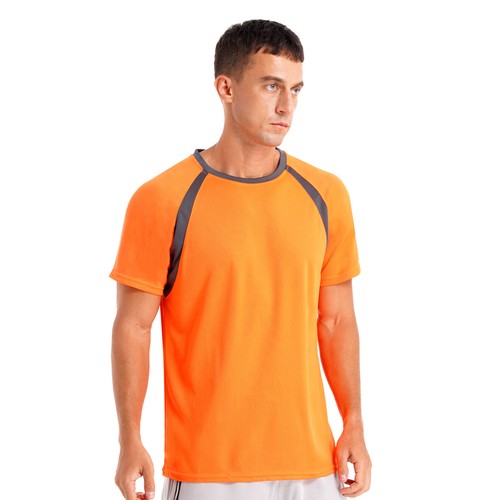 Mens Short-Sleeve Rash Guard Vest UPF 50 Swim Shirt Quick-Dry Workout Sports AU - Picture 38 of 67