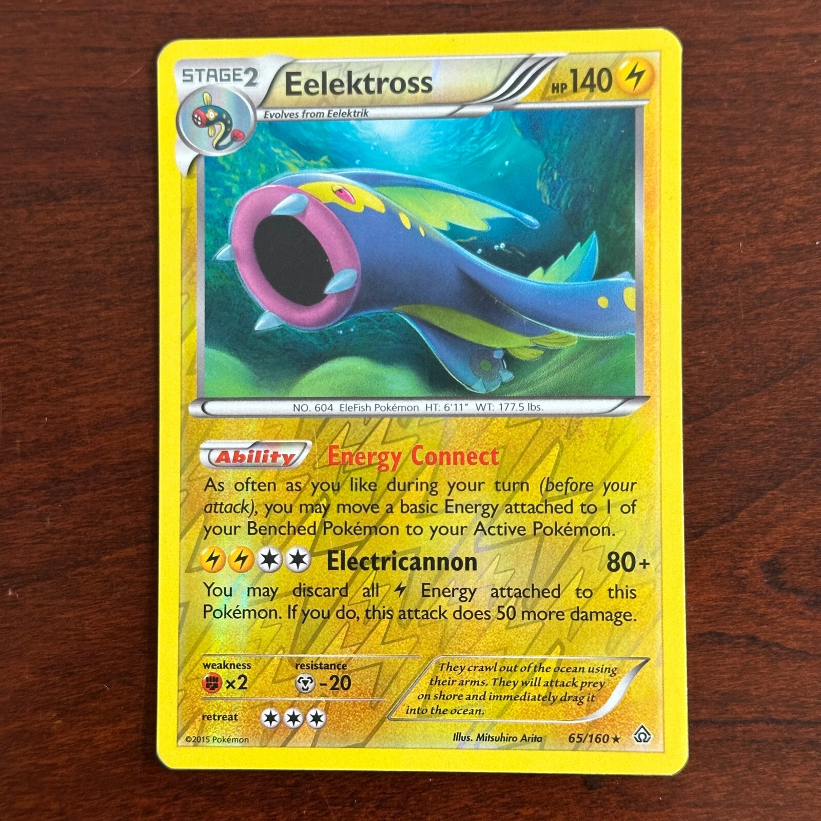 Eelektross 65/160 Reverse Holo Rare Primal Clash Pokemon Card