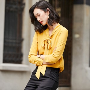 yellow and white blouse womens