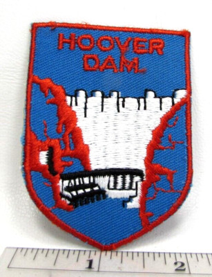 Vintage Hoover Dam Jacket Patch Lake Mead Nevada Colorado River Travel Souvenir