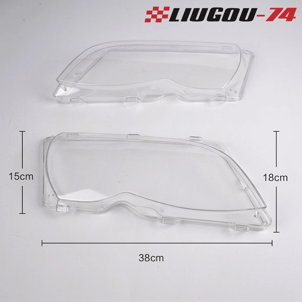 Ajuste para BMW E46 2002-2005 serie 3 4 puertas faros lente transparente cubierta de lente Foto 2 de 4