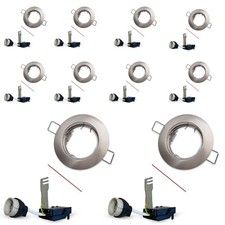 Image of 10x led recessed lighting panel ceiling down light ring fixed GU10 fitting spot