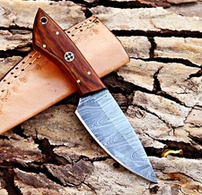 Custom HandMade Damascus Hunting Skinning Knife /Hand Forged Damascus Steel 2894