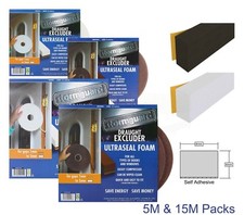 Ultraseal Foam Draught Excluder Weather Seal Strip Insulation Door Window Tape