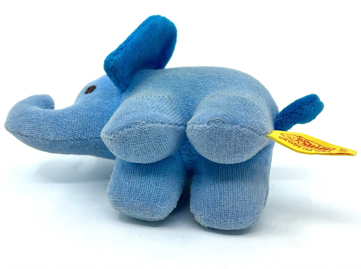 Steiff Niki Baby Elephant 1980s ID Seam Tag 13cm 5in Nicki Velour
