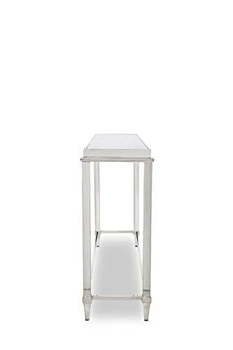 55 Silver Glass Frame Console Table - Image 3 of 4
