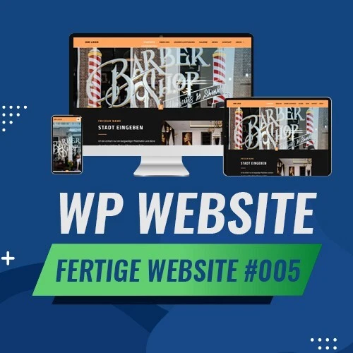 WordPress-fertige Website - Homepage Website | Friseur | Barber Template #005
