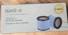 ISINLIVE 2 Pack Air Filter Replacement PPPIN for Air Purifier - TPAP002
