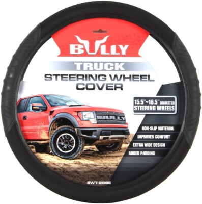 Pilot Automotive SWT-298E Black Canvas and Rubber Truck Steering Wheel Cover - U