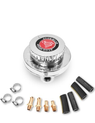 #ad Adjustable 1 5 psi Fuel Pressure Regulator Carburetor Carb Kit w 8mm 10mm Hose $31.99