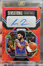 2022-23 Panini Prizm Isaiah Livers Sensational Rookie Signatures Red Choice