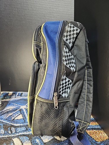 Kid's Cars Lightening McQueen Small Backpack Navy 2 Compartments Mesh Pouch - Picture 2 of 7