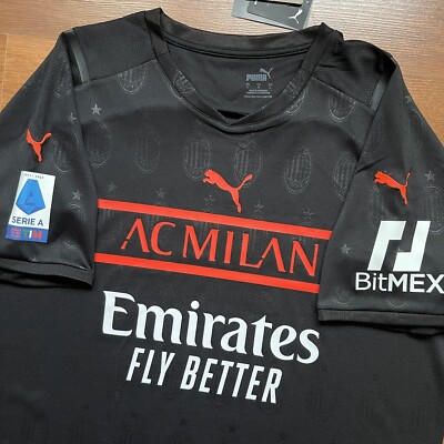 AC MILAN PUMA 2021/2022 FOOTBALL SOCCER THIRD JERSEY #17 LEAO SIZE