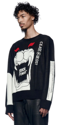 Cease ± Desist Panthers Black Power Knit Sweater Young Thug XL 