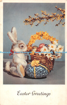 R337125 Ostergrüße Osterhase Blumen und Eier importiert Allemagne
