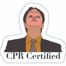 The Office Dwight Schrute Sticker Decal funny cpr certified