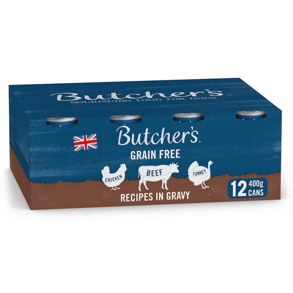 Butcher's Recipe In Gravy Dog Food Tin 24 X 400g - Natural Delicious Gravy