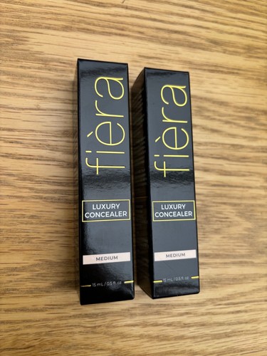 Fiera Luxury Concealer 2 Pack MEDIUM Anti Ageing Full Coverage 2x 15ml Hydrating - Picture 13 of 22