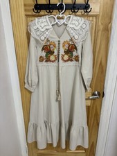 Women's vintage beige dress