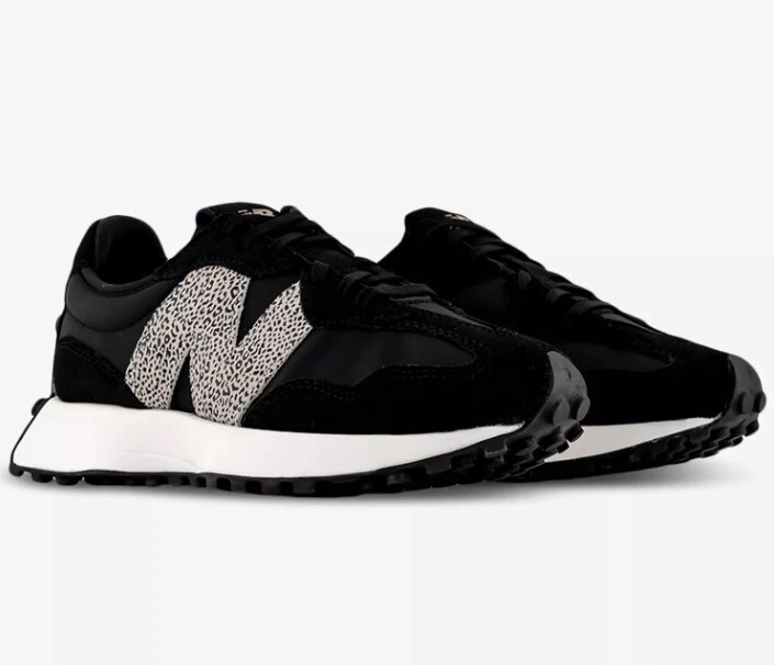 New Balance 327 Black Animal Leopard Print Ladies Women's Trainers - All sizes - Image 3 of 4