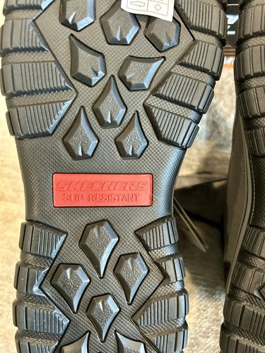 Skechers Women's Padded Collar Safety Boot Industrial Shoe-sz 9 Wide-Black/Gray - Picture 17 of 23