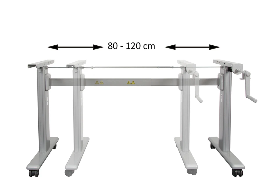 Manuell höhenverstellbares Schreibtischgestell Tischgestell verstellbar 68-109cm - Bild 3 von 4