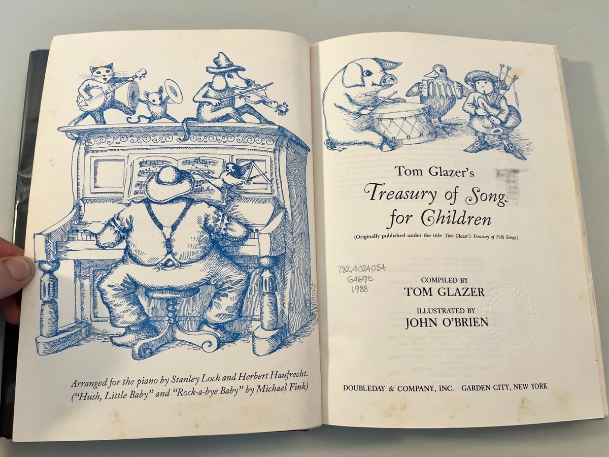 子供の英語の歌の本TOM GLAZER'S TREASURY OF SONGS Tom Glazer's Treasury of Songs for Children : Glazer, Tom, O
