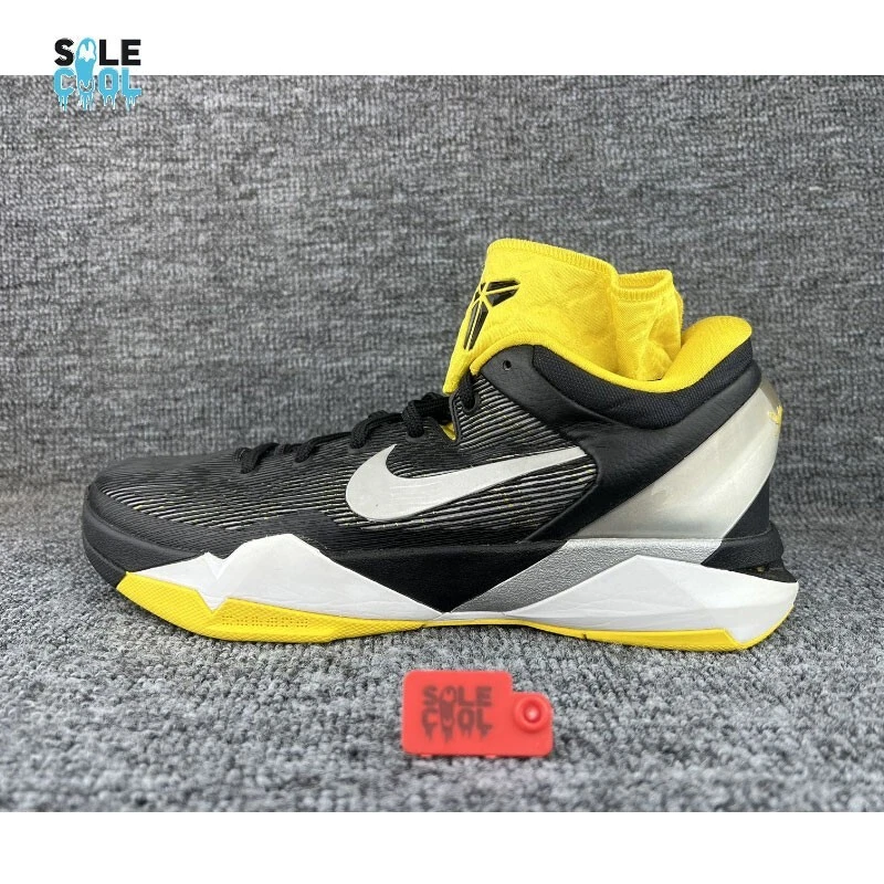 Chaussures homme Nike Zoom Kobe VII 7 Supreme Low Del Sol noir jaune 488244 001