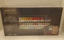"NEW"Master's Touch Acrylic Paint  Easel - 51 Piece Set with Easel MSRP 79