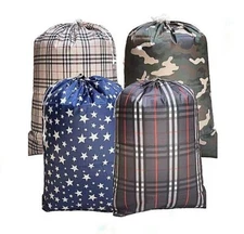 1X Large Washable Laundry Bag 30"X40" Heavy Duty Hamper Drawstring Home College