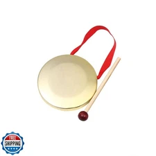 YongXiangPeng Copper Mini Hand Gong - Portable Celebration Gong Used for Perc