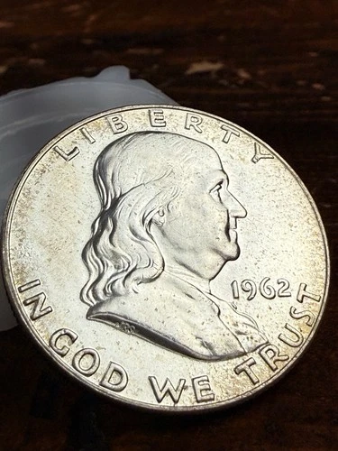 GEM BU Unc 1962 P Franklin Half Dollar Gem 90% Silver 50c