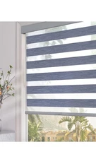 2pk Persilux Blackout Cordless Zebra Blinds for Windows 35" W x 64.Lt58/59*