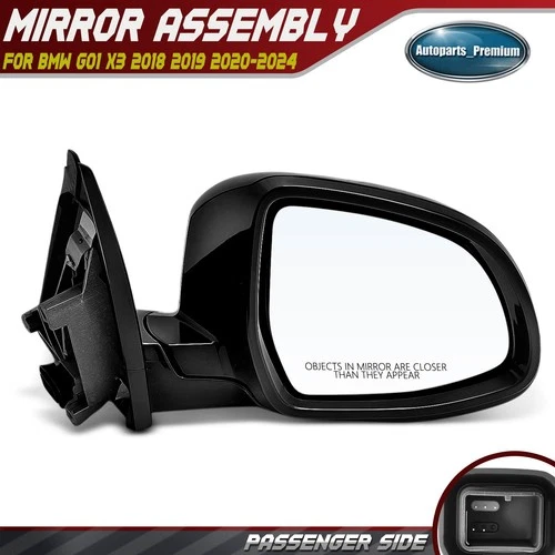 Right Power Mirror w/ Power Fold Heated & Signal & Memory for BMW X3 2018-2024