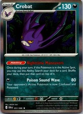 Crobat Chaos Rising Pokemon Rare Holo Near Mint 051/086