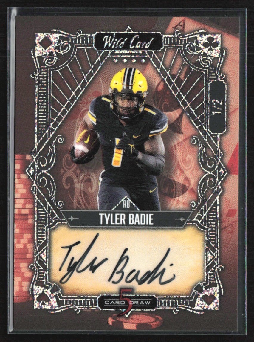 Tyler Badie Wild Card 5 Card Draw Autographs #49 Base