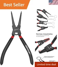 Heavy Duty Snap Ring Pliers - 7 Inch Carbon Steel, Ideal for DIY & Repairs