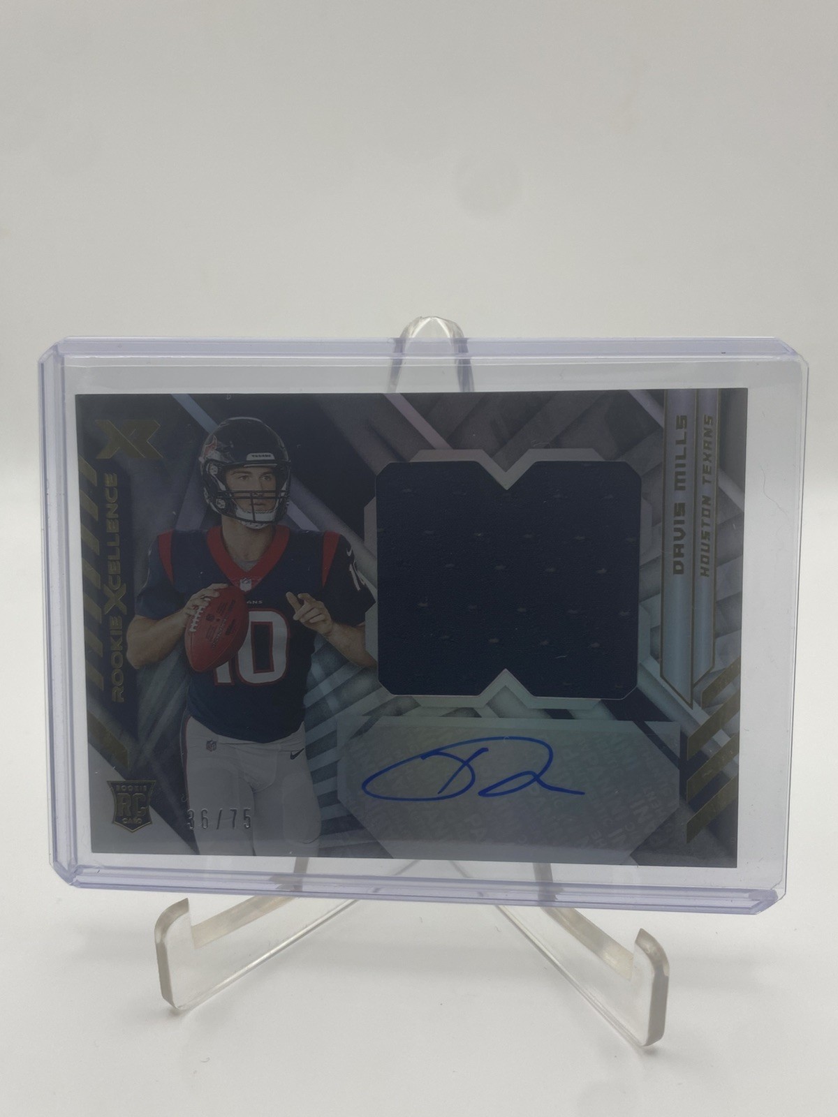 Davis Mills Panini XR Rookie Xcellence Autograph Swatches #DMI Base