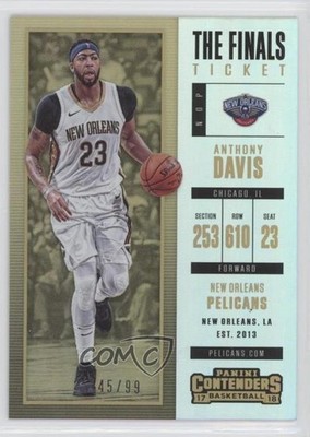 2017-18 Panini Contenders The Finals Ticket 45/99 Anthony Davis #24 fm0
