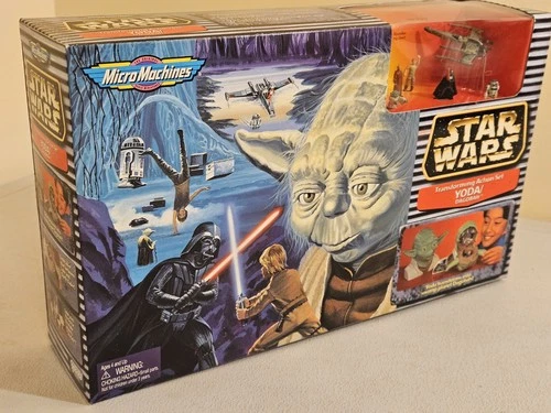 1997 Vintage Star Wars Micro Machines Transforming Action Set Yoda/Dagobah NIB